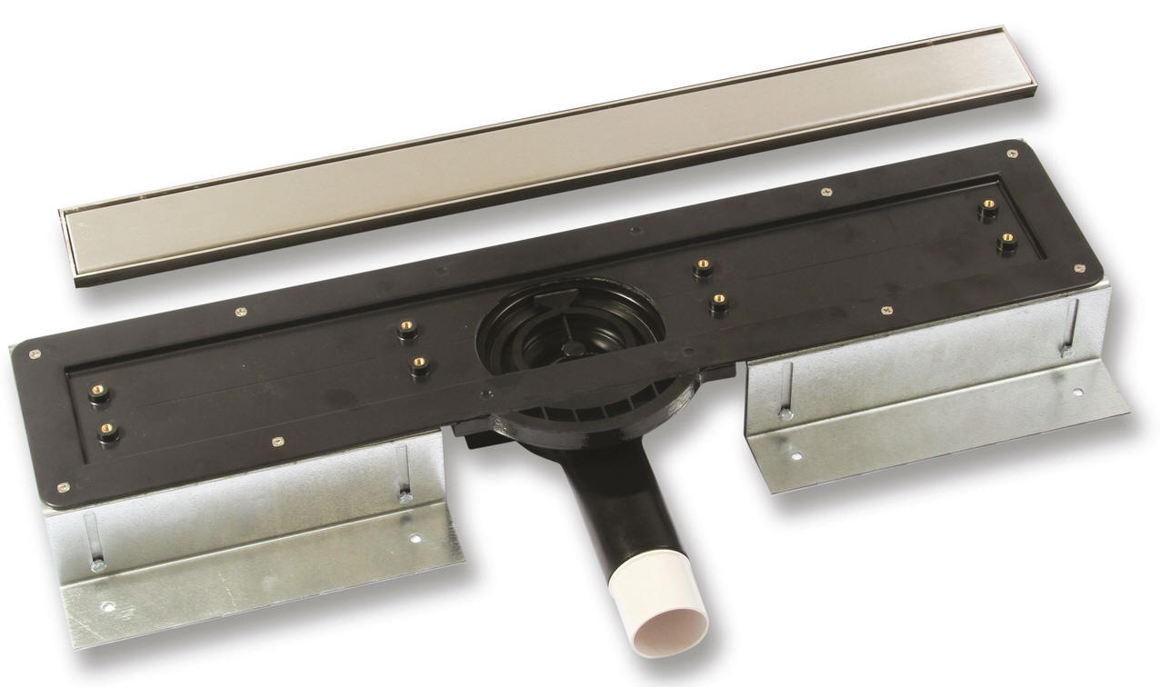 Linear shower drains for screed floor wet room showers Linear shower